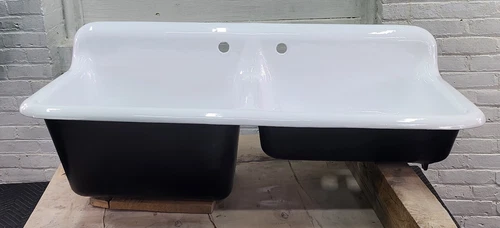 Kitchen Sink vintage cast iron professionally refinished laundry room