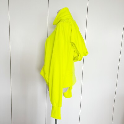 Noir Kei Ninomiya Pleated Relaxed Hoodie Neon Yellow Sz L | eBay