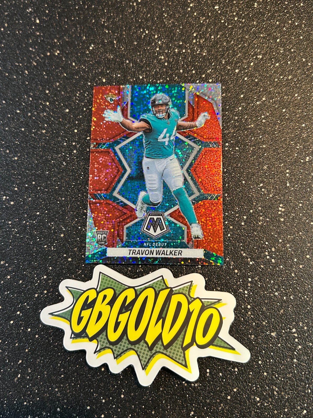 2022 Panini Mosaic - NFL Debut #286 Travon Walker (RC) Red Sparkle