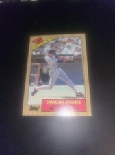 1987 Topps Dwight Evans Baseball Card #3 Boston Red Sox Record Breaker