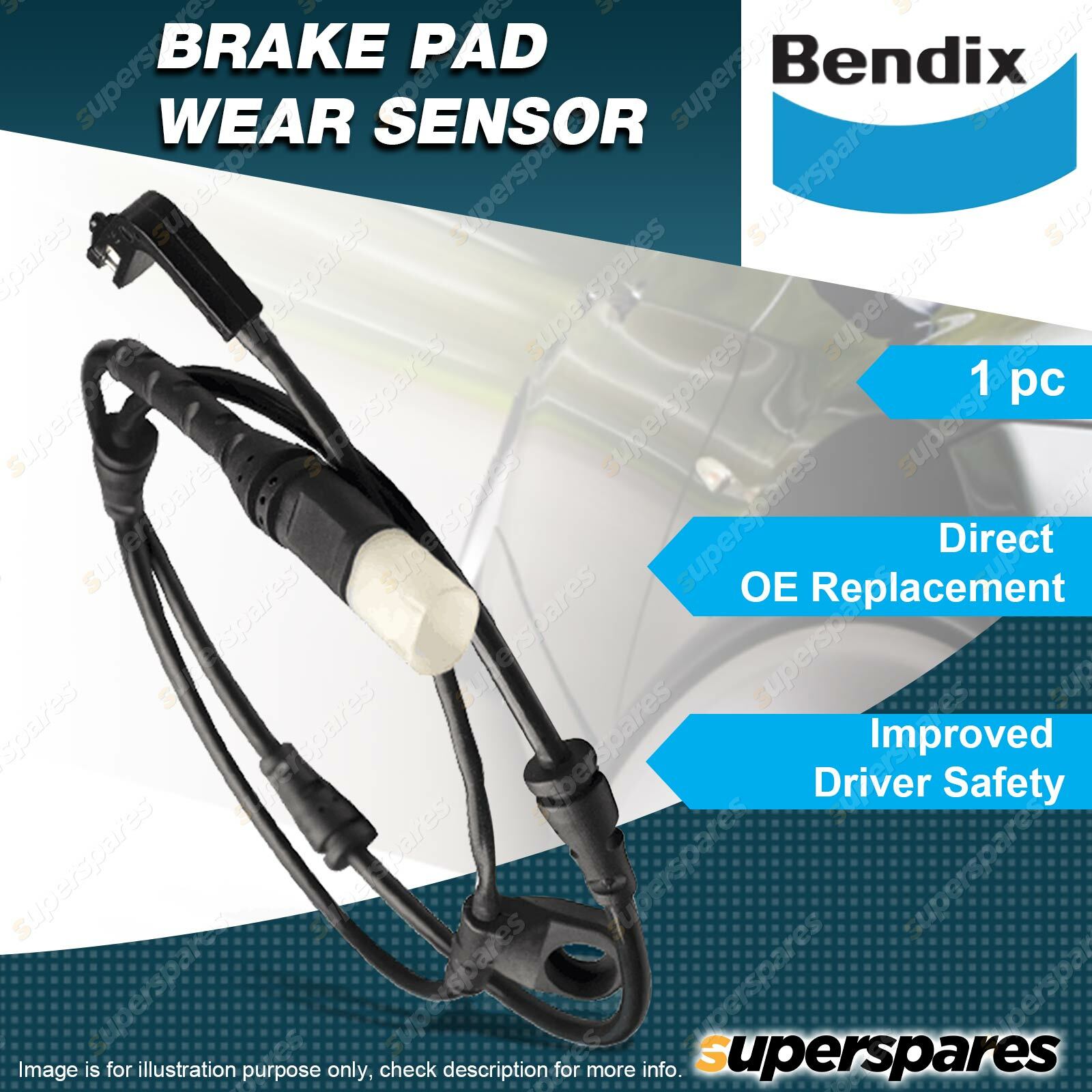 1 Pc Bendix Rear Brake Pad Wear Sensor for Lexus LS430 4.3 UCF30 2000
