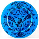 RARE, ASSIETTE Ancienne "IZNIK" Céramique EMAUX DE LONGWY, lachenal/deck/19th...