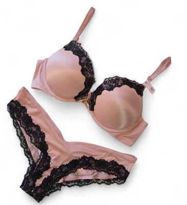 Victoria's Secret Very Sexy Bombshell Add 2 Cup Push-Up Bra Panty Set Royal Pink