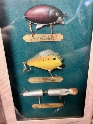 Vintage Framed 'Fishing Lures of the 20th Century' by Rivers Edge