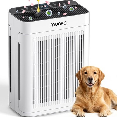 Mooka Home Room True HEPA Air Purifier Large Room Air Cleaner for Smoker Pollen