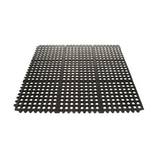 Winco RBMI33K 3 ft x 3 ft Black AntiFatigue Floor Mat