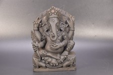 Estatua de madera tallada a mano Ganesha Señor Ganesh Dios elefante escultura de deidad hindú