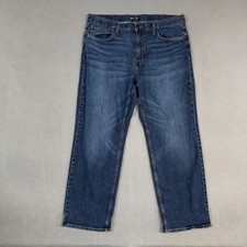 Old Navy Jeans Mens 38x30 Fits 38x28 Blue Loose Distressed Denim Cotton Blend