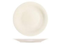 H&H Charme Teller Rund, Porzellan, Ivory, 31 Cm Weiß
