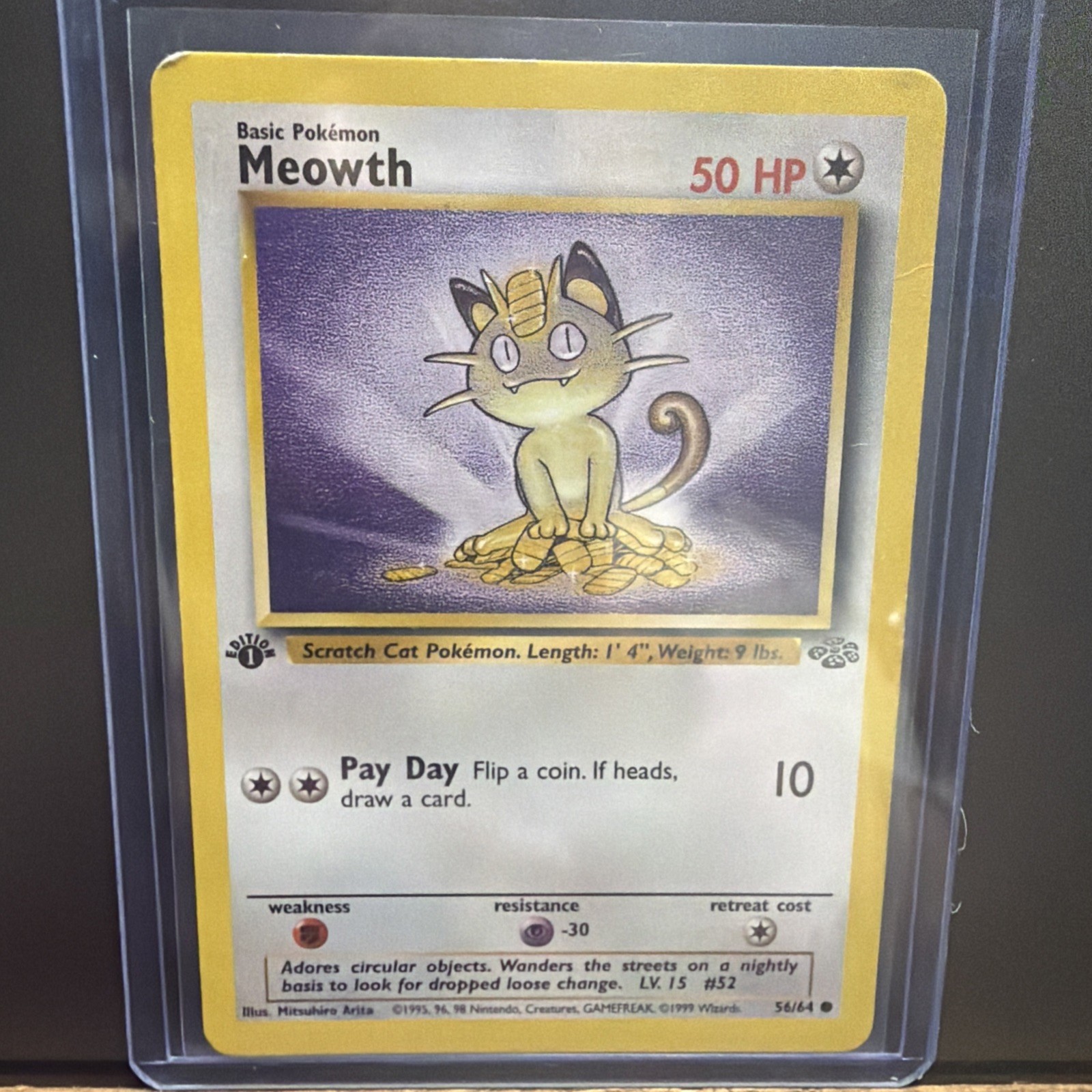 1st Edition Meowth 56/64 Jungle NM