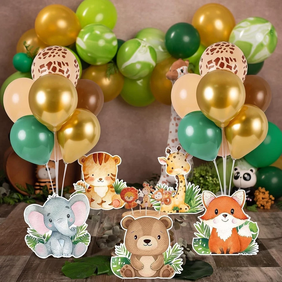 Safari Baby Shower Jungle Animals Balloon Kit - 12 Centerpieces & 90 Balloons - Image 4 of 4