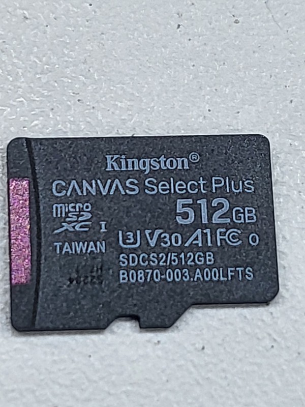 micro sd kingston canvas select plus 512gb 