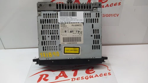 9643180380 Sistema Audio/Radio Cd para CITROEN XSARA BERLINA 1.9 D SX 2 171890 - Imagen 6 de 9