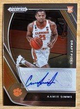 2021-22 Panini Prizm Draft Picks Auto Aamir Simms #DP-ASI (Auto RC)