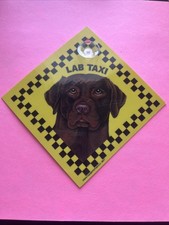 Auto Attitudes   LAB TAXI   Dog Sign  car/truck 