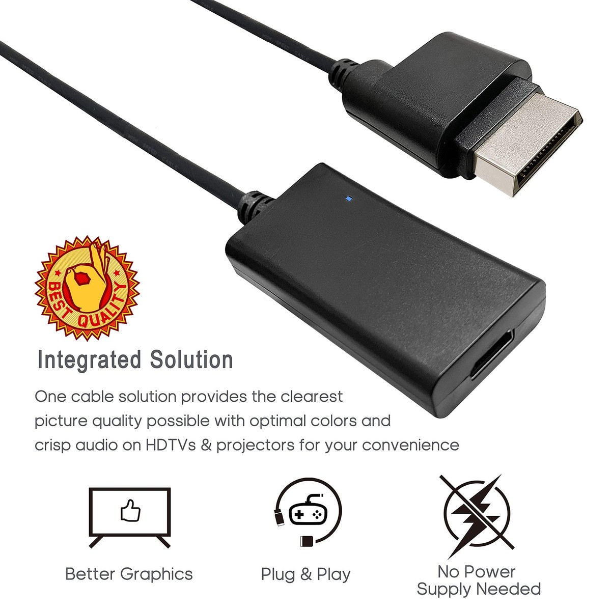 Plauduct HDMI Cable for Original Xbox 360 Console, 360 to black | eBay