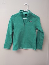 Patagonia Kids' Better Sweater 1/4 Zip Fleece Pullover Teal Size Large 12