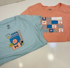 LOT OF 2 Under Armour Youth LARGE Short Sleeve T-Shirts