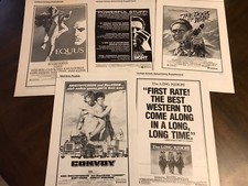 1980s United Artists  Movie Pressbook Lot of 5 DRAMA Dogs of War EQUUS Convoy