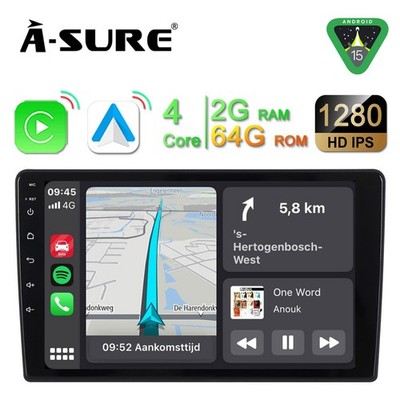 64G Carplay Für 1 DIN Ford Transit Custom 2018-2023 Android 15 Autoradio GPS DSP