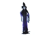 Haunted Hill Farm 6' Witch Skeleton Animatronic Sound Motion Halloween Prop READ