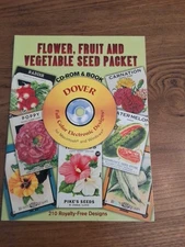 Flower, Fruit and Vegetable Seed Packet CD-ROM & Book Dover Royalty Free Designs