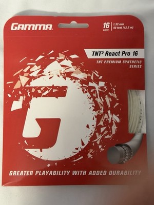 Gamma TNT2 React Pro Tennis String 16 Natural