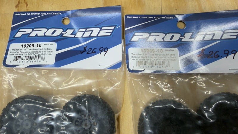 Pro-Line Racing 1:24 4 Piece 7 mm Tire Set - PRO10209-10 Set Of 2 Pair.