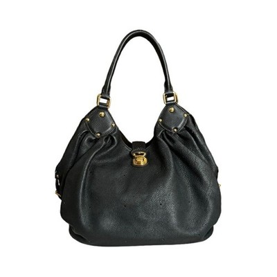 Louis Vuitton Mahina Calf Leather Slouchy Hobo Bag Purse Black