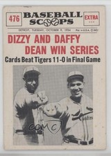 1961 Nu-Cards Baseball Scoops Dizzy Dean Paul Dean #476 HOF 12p5