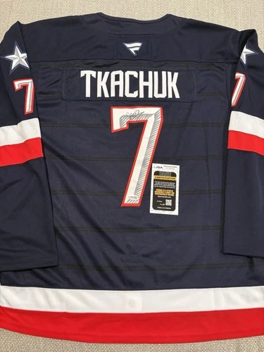 JSA COA BRADY TKACHUK Signed Autographed USA Hockey Jersey Olympics 4 Nations