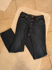 Women's dark wash jeans 6 boot cut Merona 32 waist, 31 inseam, 8.5 rise low rise