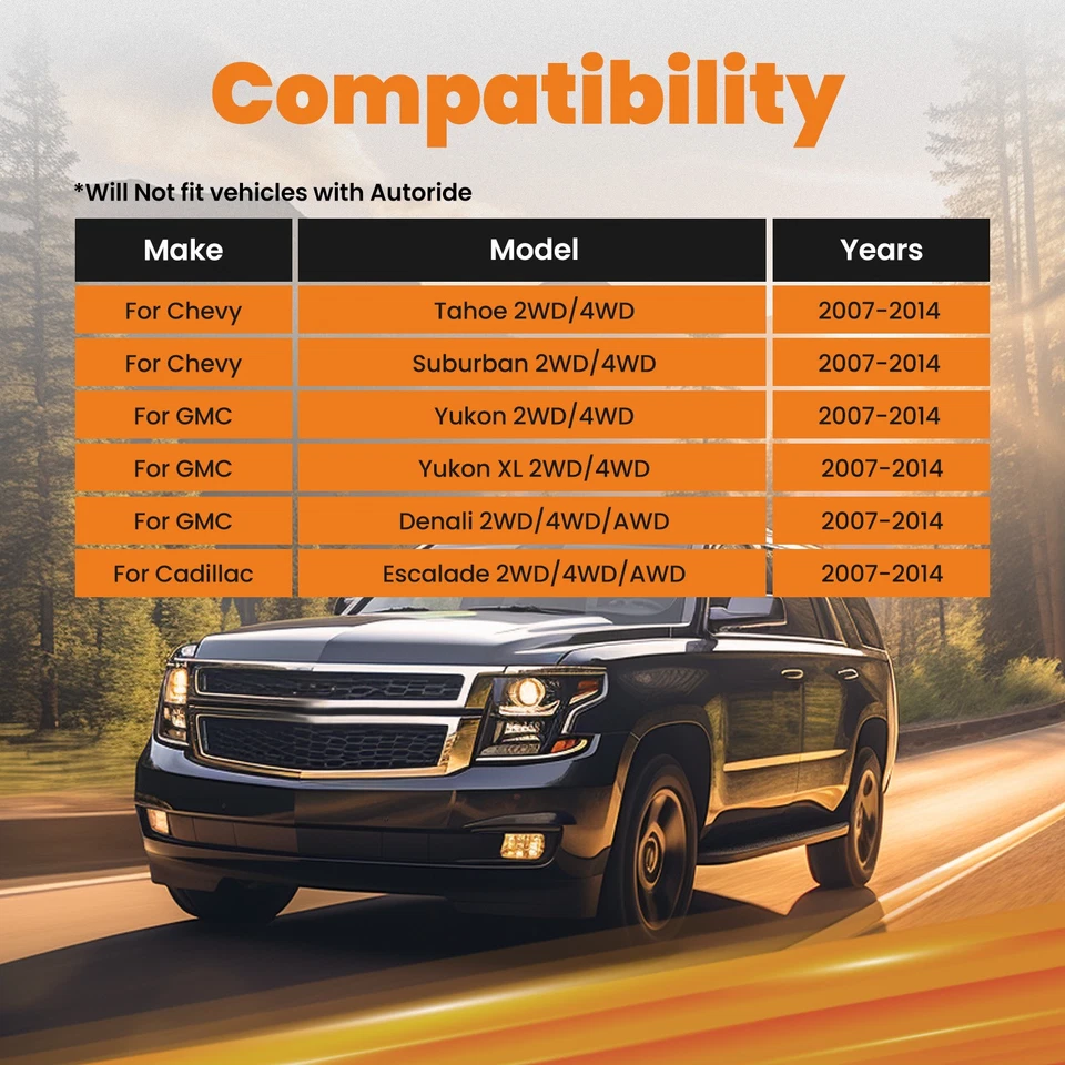 4" Drop Lowering Kit for Chevy Tahoe Suburban GMC Yukon XL Denali 2007-2014 - Image 3 of 4