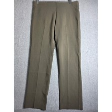Adrianna Papell Pull On Dress Pants Womens Size 8 Olive Taupe Straight Leg NWT