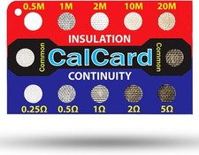 Electrical Calibration Check Card Insulation & Continuity Resistance Test Card 