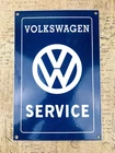 VINTAGE 12x8" VOLKSWAGEN VW SERVICE GASOLINE MOTOR OIL PUMP PORCELAIN  GAS SIGN