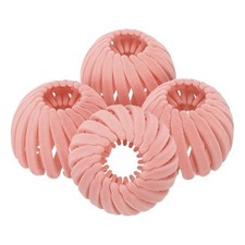 Bird Nest Magic Hair Clip, Hairs Maker Ponytail Holder 4 Pack, Pink 