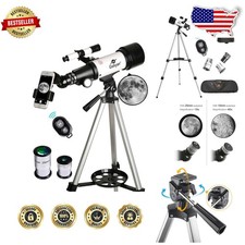 Beginner Astronomical Telescope, 70mm 400mm AZ, Fully Coated Optics, Wireless...