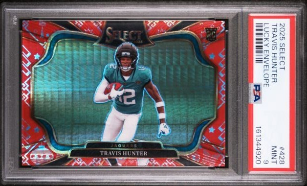 TRAVIS HUNTER 2025 Panini Select Lucky Envelope Rc #1/8 PSA 9