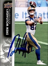 Drew Wolitarsky Signed 2022 Upper Deck CFL Football card Winnipeg Blue Bombers