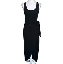 Reformation Kaila Black Wrap Knit Dress Women's Small Sleeveless Stretch