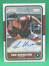 2025 Onyx Vintage Sam Knowlton ON-CARD BLUE INK AUTO Diamondbacks