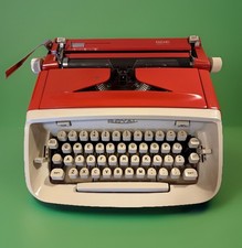 Vtg 1960s Royal Safari Manual Typewriter Orange Hunt Portable Serial SA6-466418 thumbnail