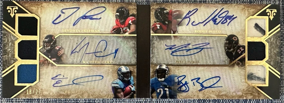 2014 Triple Threads Six Auto Relic Reggie Bush, Forte, Freeman, White, Ebron /27 - Image 2 of 4