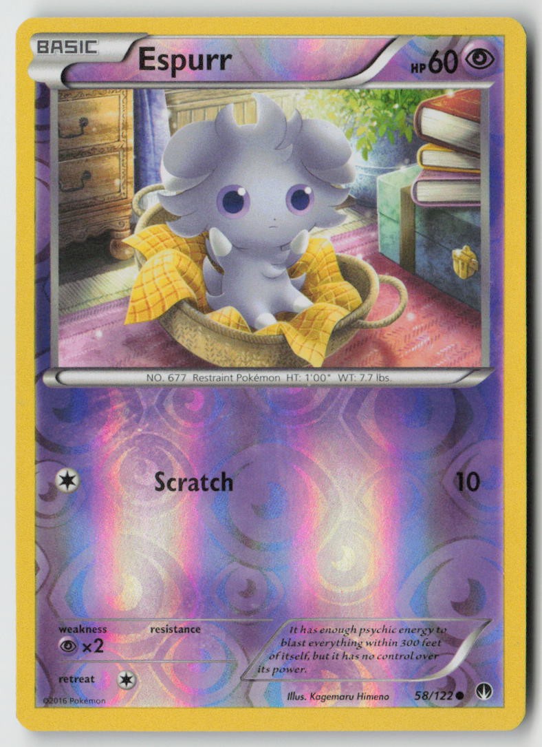 Espurr 58/122 - XY - BREAKpoint Reverse Holo - PTCG - LP