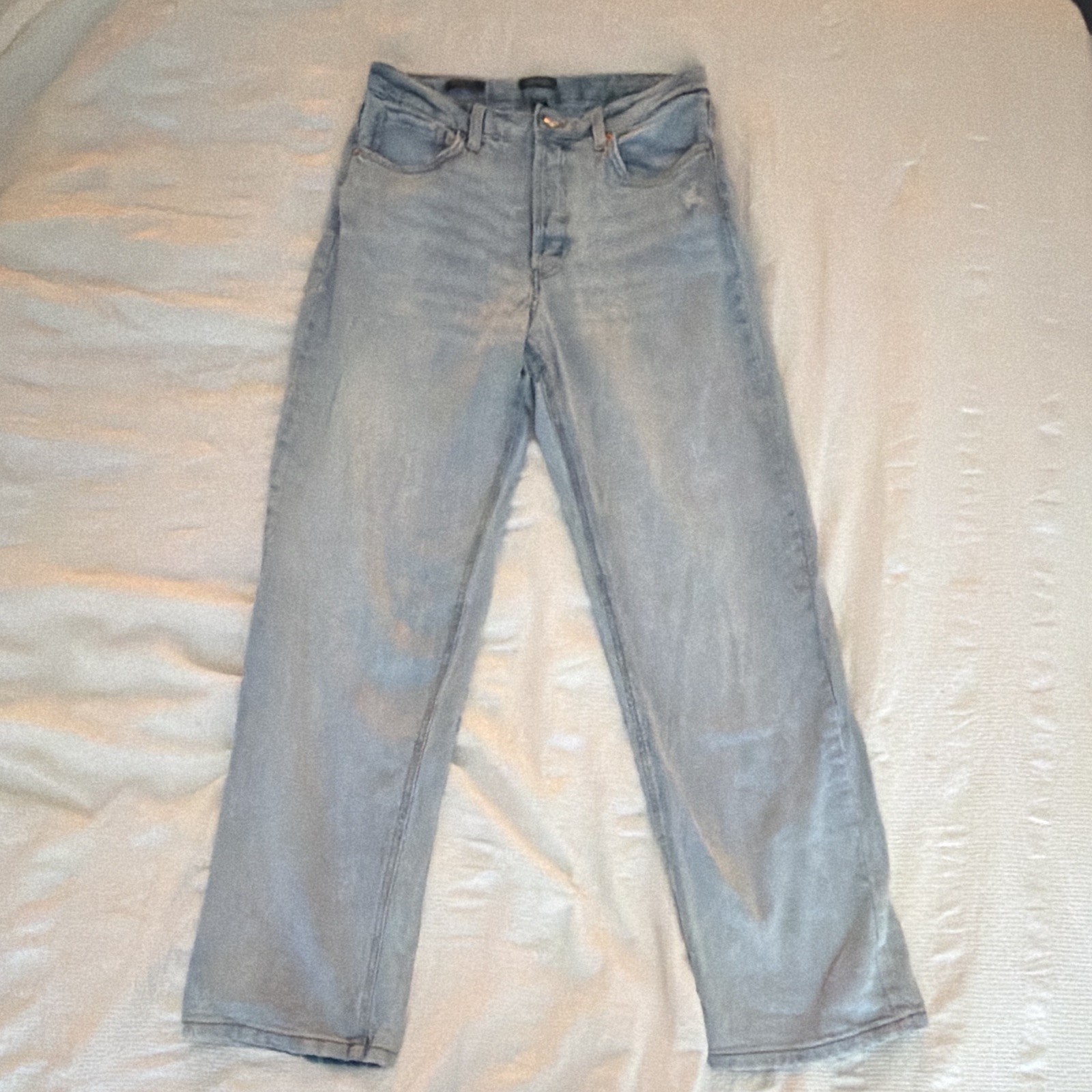 Wild Fable Women's Straight Leg Light Wash Blue Denim Jeans 5-Pocket Size 10