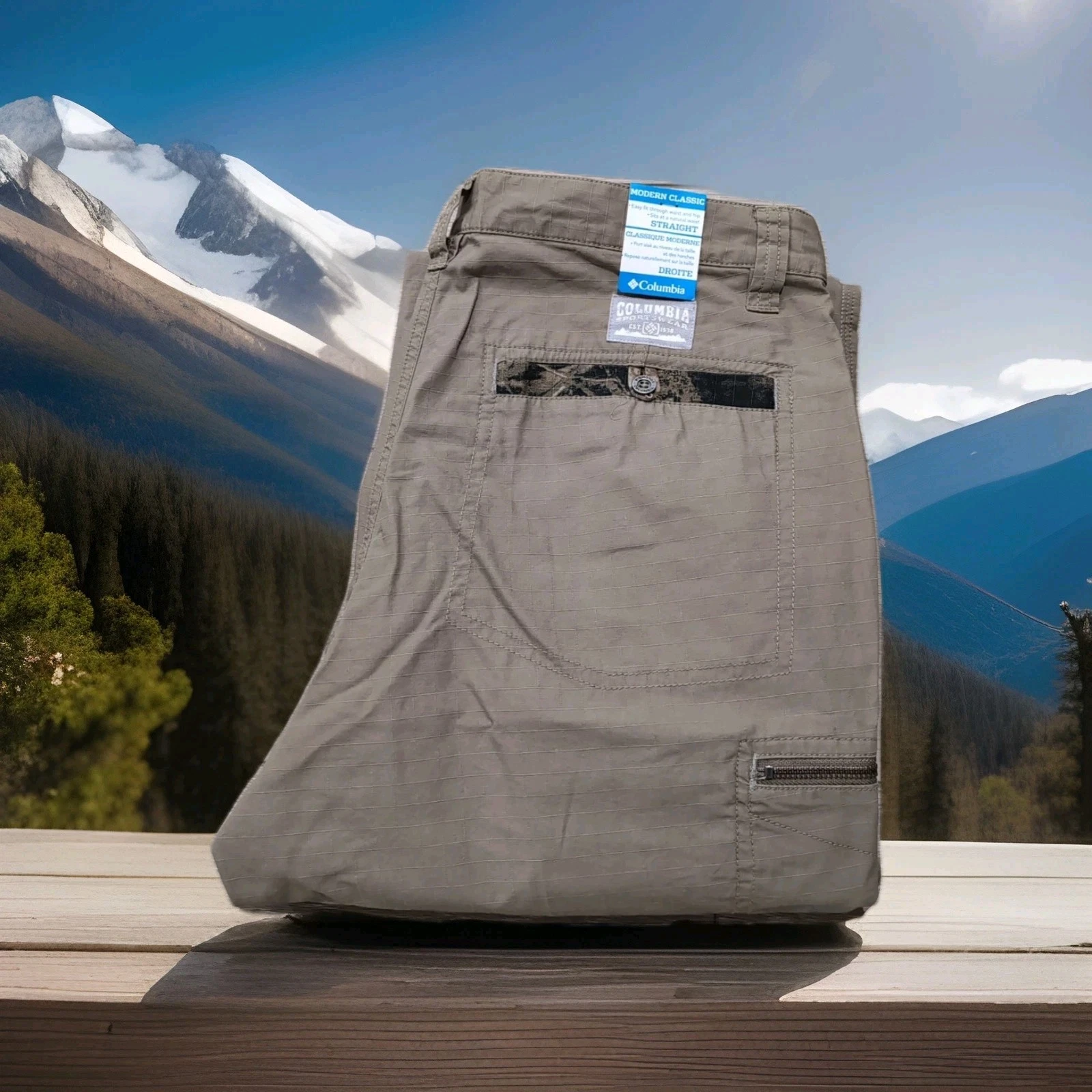 COLUMBIA LOCK N' LOAD HUNTING PANTS BEIGE 7 POCKET MENS SIZE 36X32 NWT ($80)