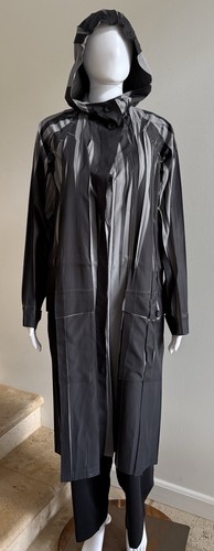 NEW ISSEY MIYAKE PLEATS PLEASE Pleated Long Hooded Jacket, Size 5/ US XL