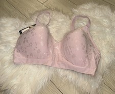 Bali Comfort Revolution Jacquard T-Shirt Bra WF Womens small Pink DF3643 New