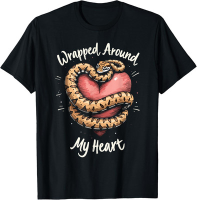 Ball Python Snake Lover Reptil, das um mein Herz gewickelt ist T-Shirt